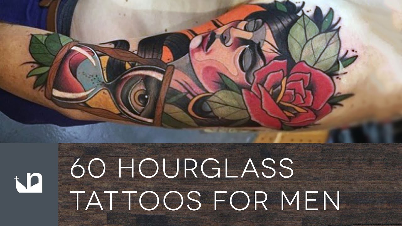 hourglass tattoos for men ideas