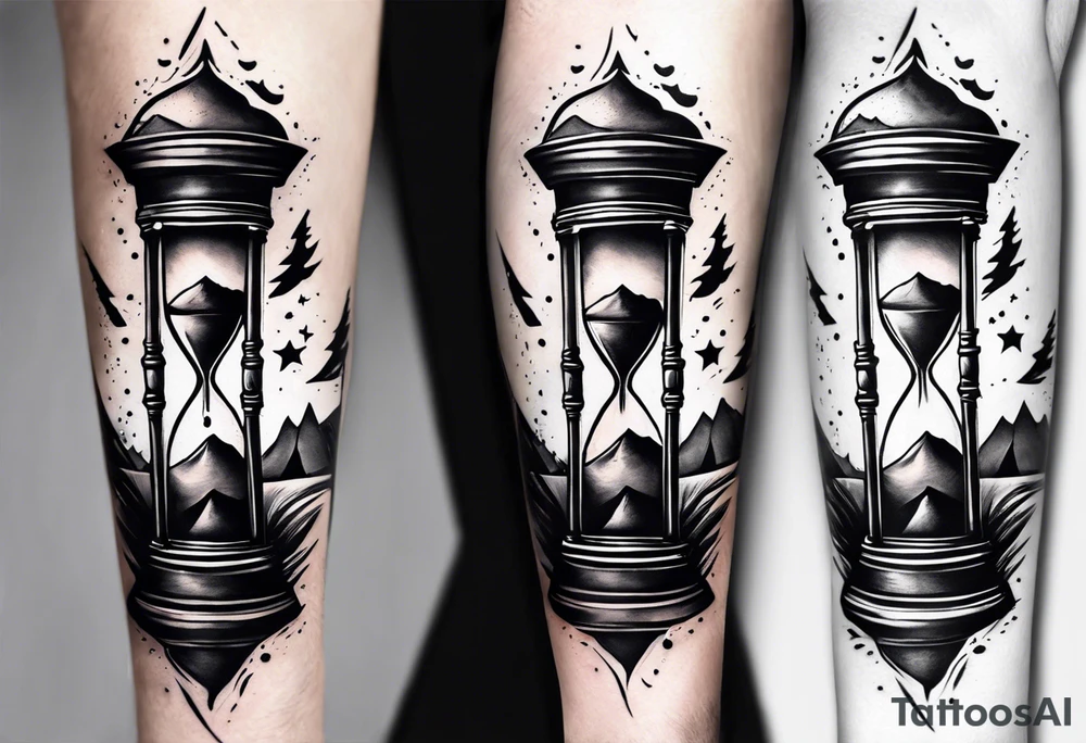 hourglass tattoos for men 0011