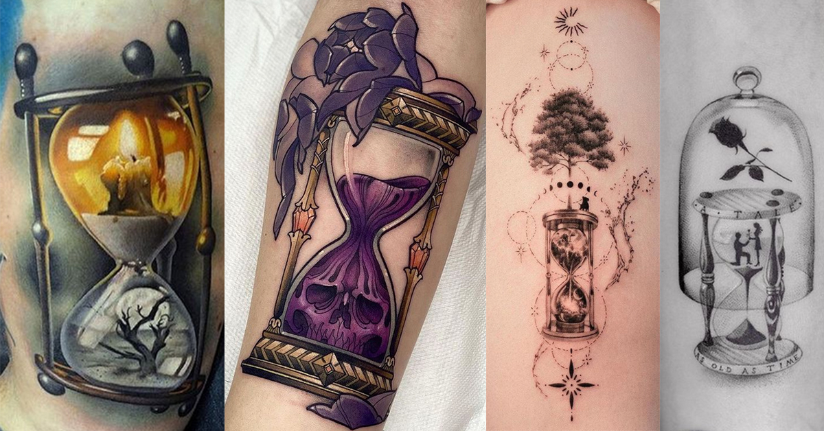 hourglass tattoos for men 0012