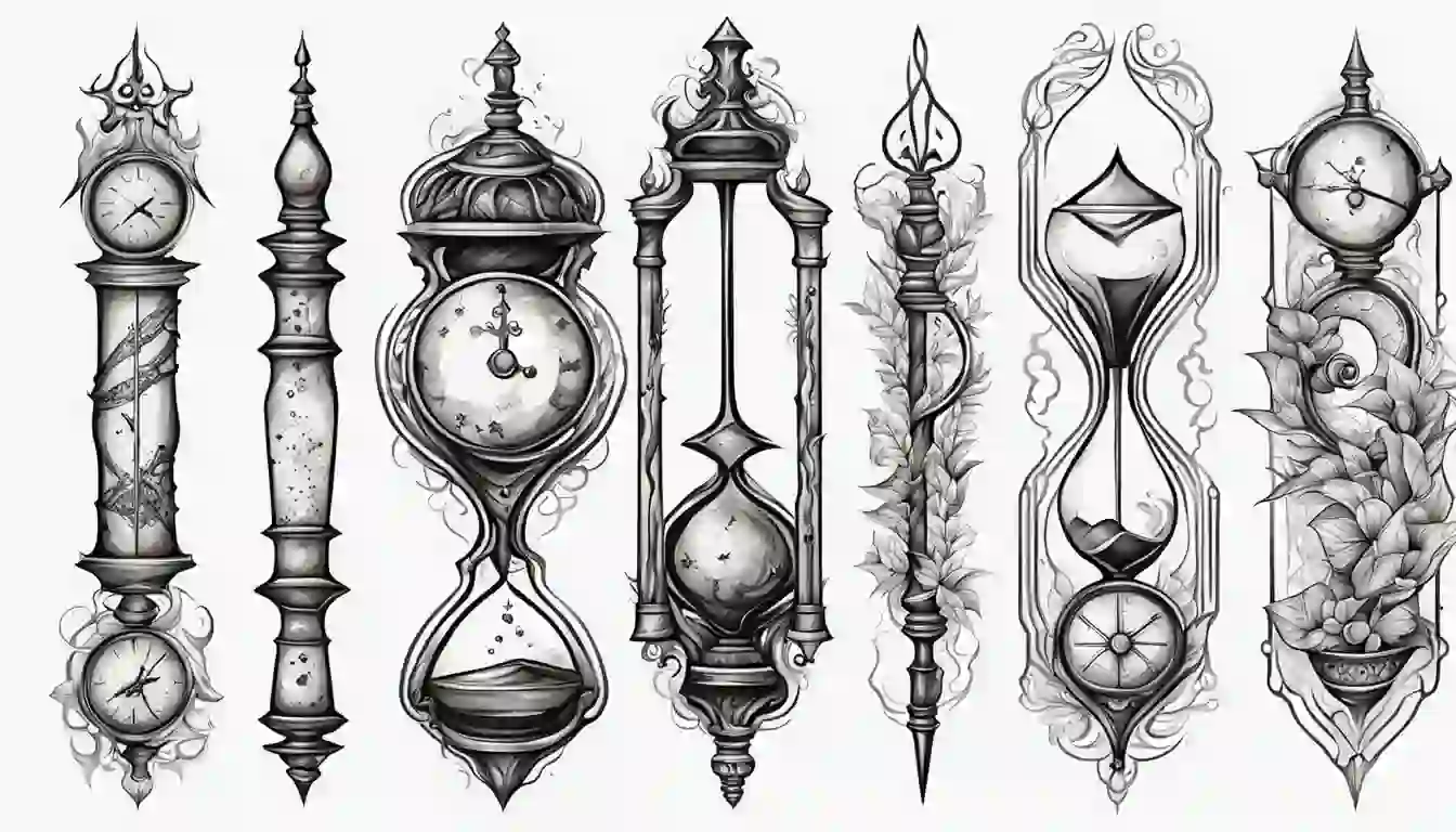 hourglass tattoos for men 0014