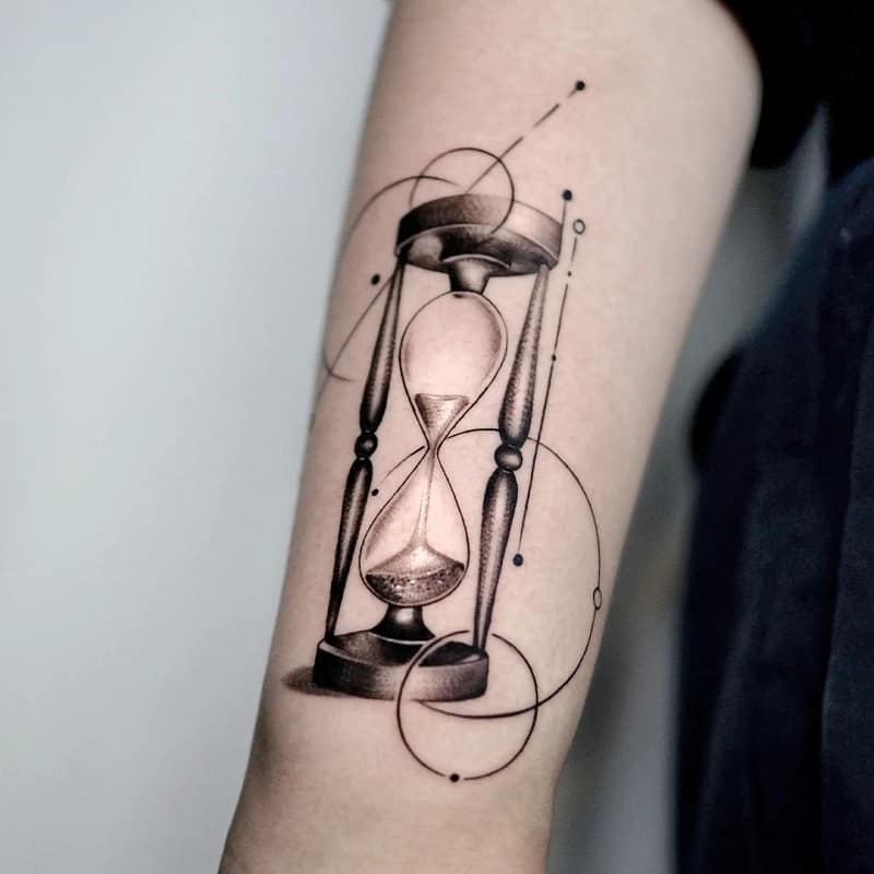 hourglass tattoos for men 0022