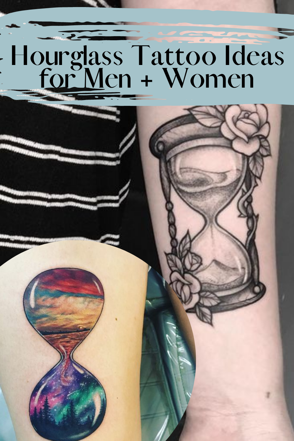 hourglass tattoos for men 0024