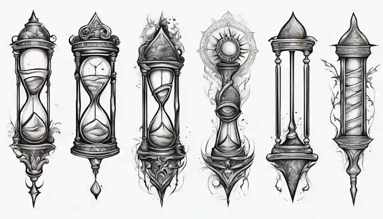 hourglass tattoos for men 0059