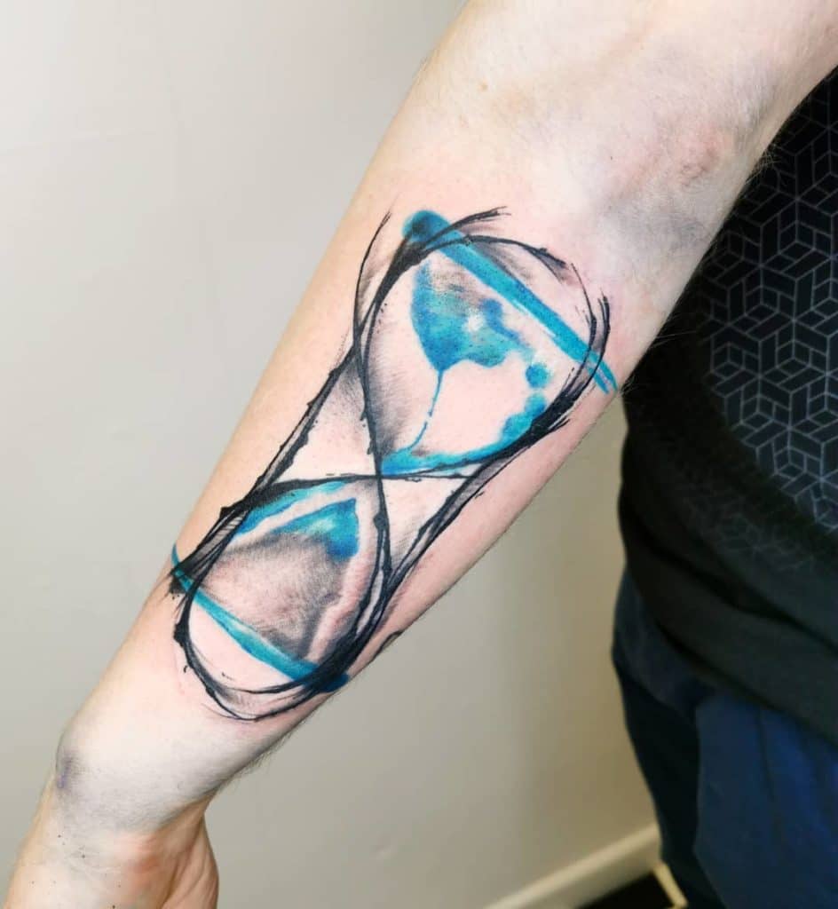 hourglass tattoos for men 0060