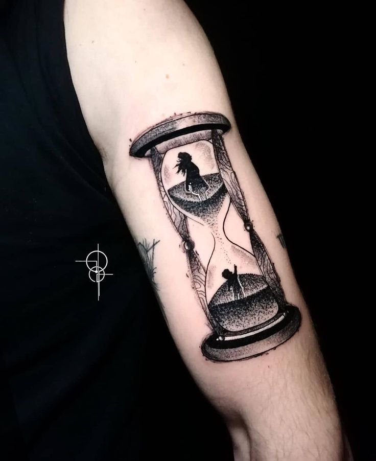 hourglass tattoos for men 0083