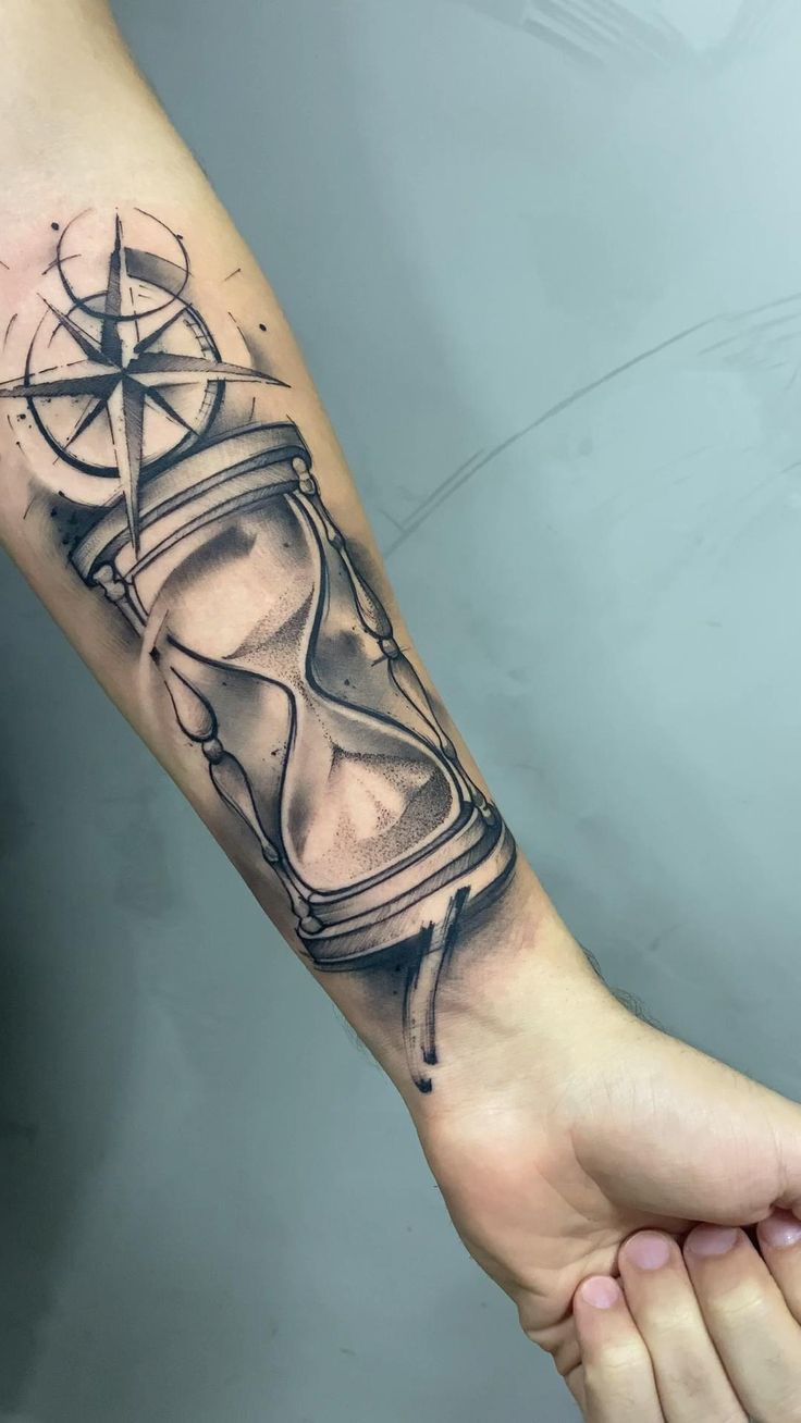 hourglass tattoos for men 0087