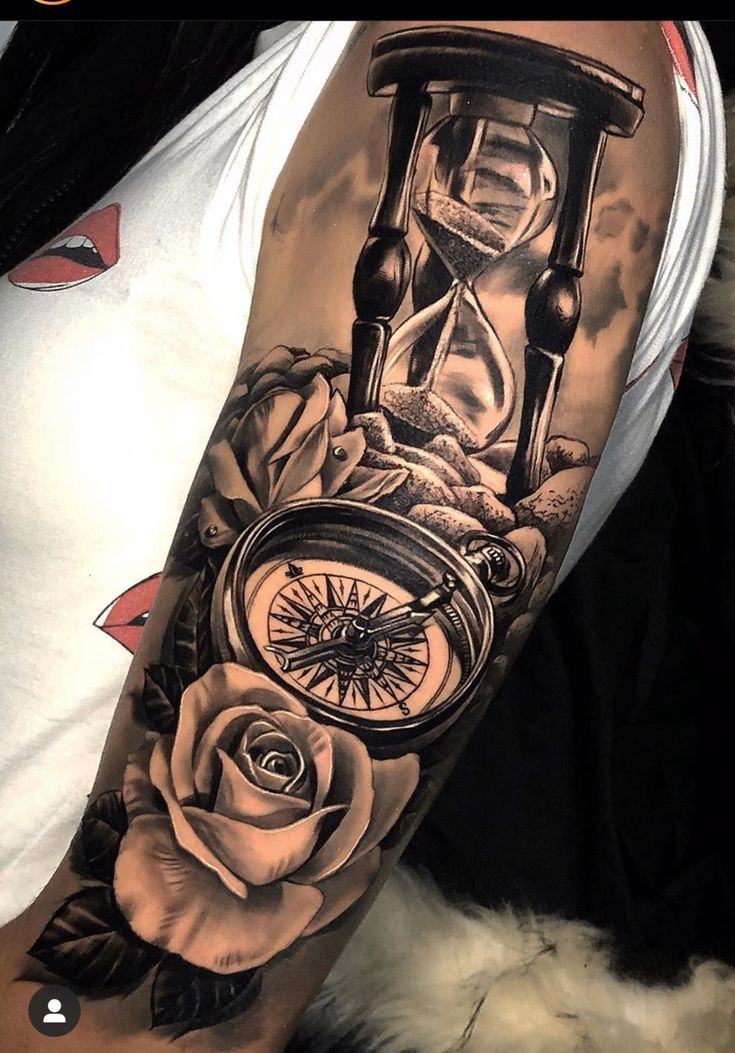 hourglass tattoos for men 0088