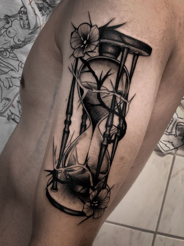 hourglass tattoos for men 0099