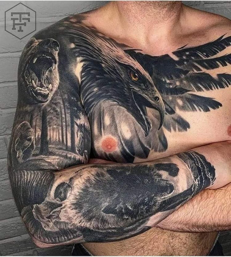 hunting tattoos for men 0026