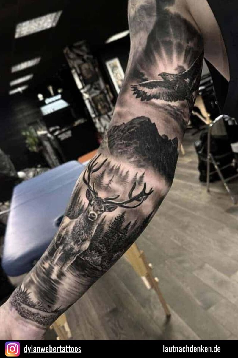 hunting tattoos for men 0034