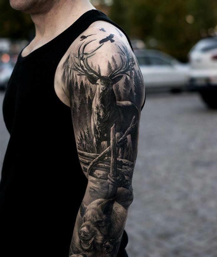 hunting tattoos for men 0081