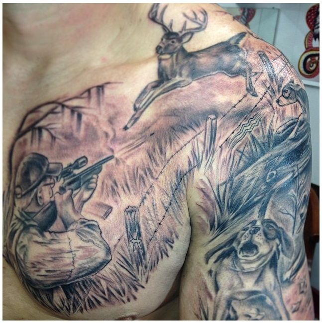 hunting tattoos for men 0098