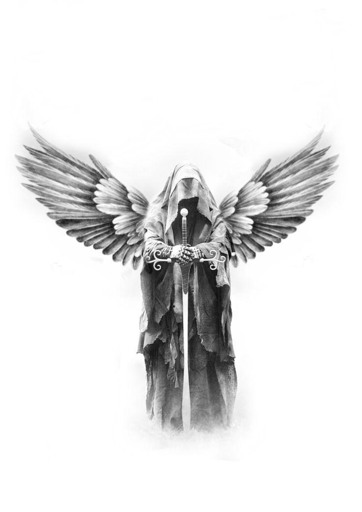 intricate archangel tattoo designs for men