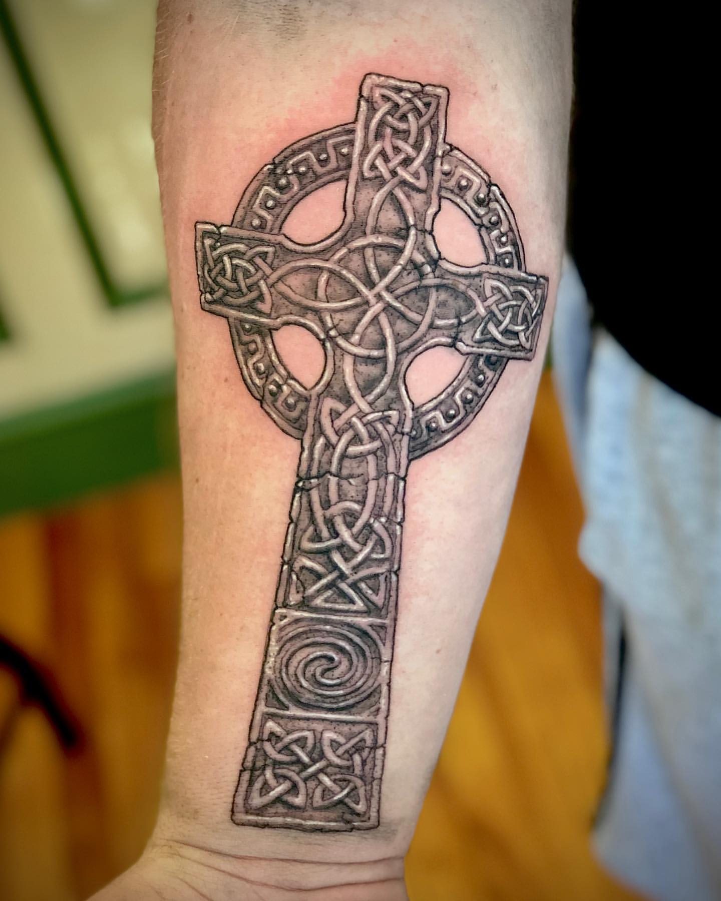 intricate celtic Cross tattoos for men