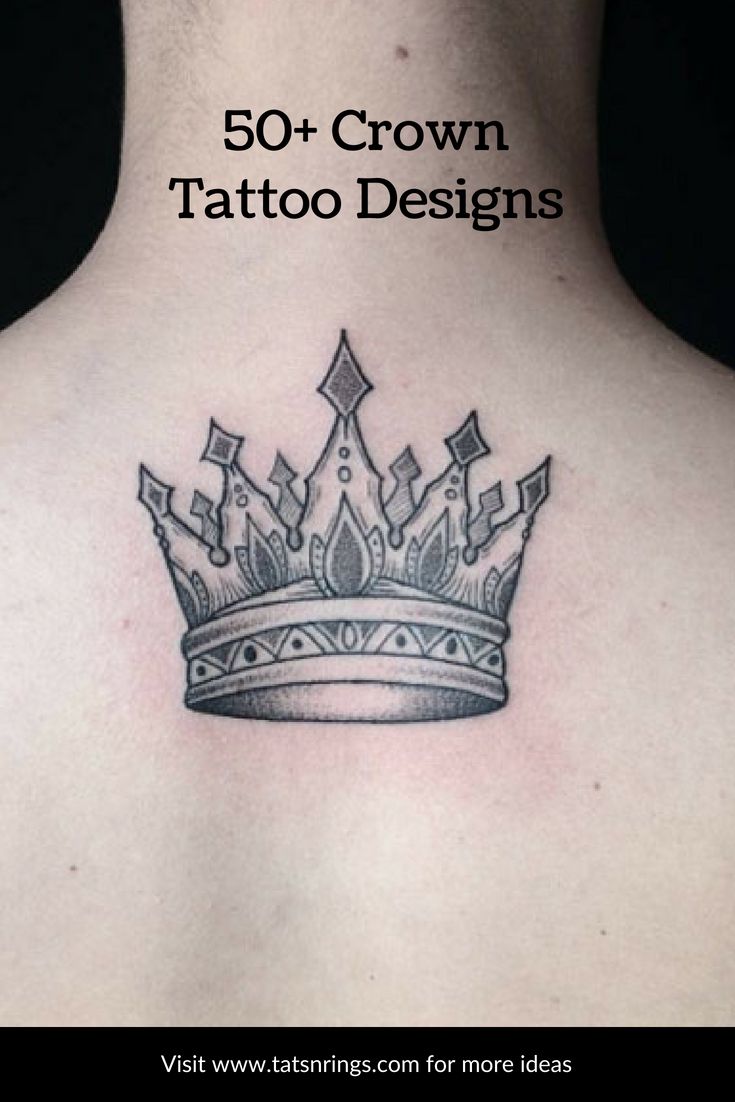 intricate Crown tattoos for men