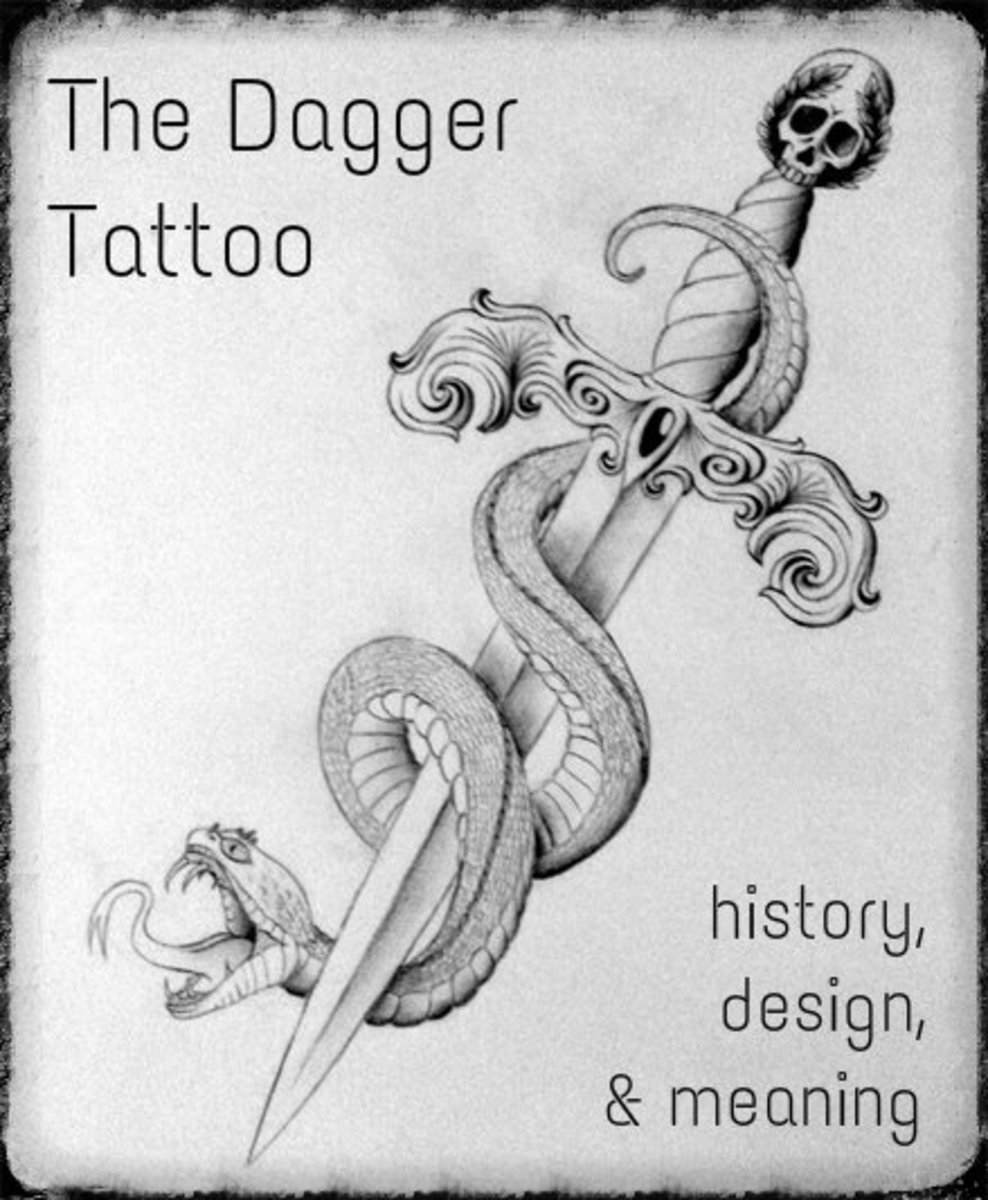 intricate dagger tattoos for men