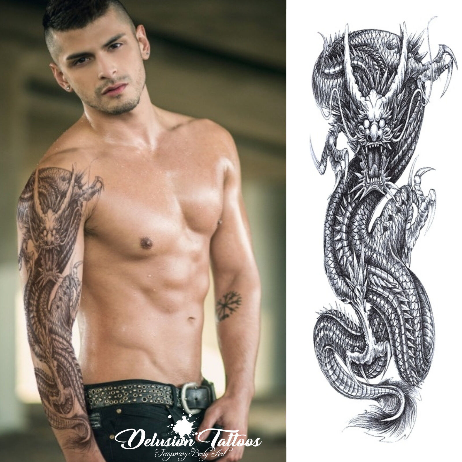 intricate dragon tattoo sleeves for men styles