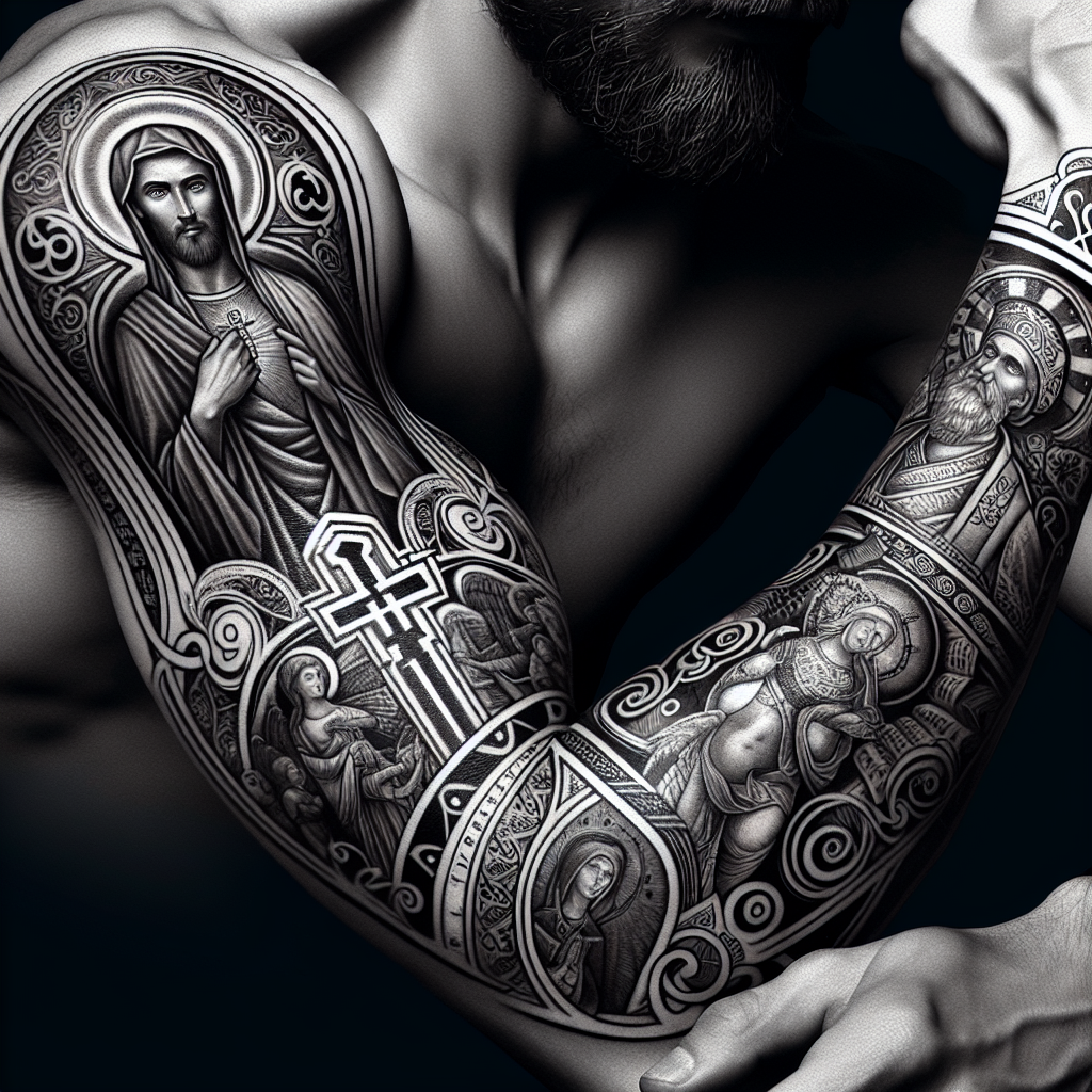 intricate Spanish tattoos for men