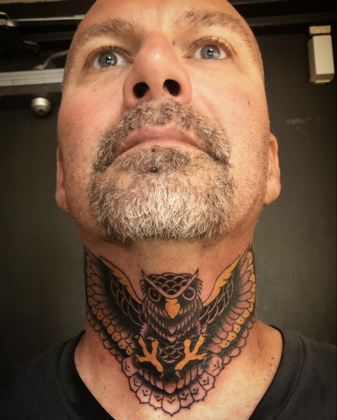 intricate throat tattoos for men