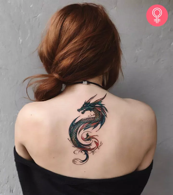 Japanese dragon tattoos for men's back