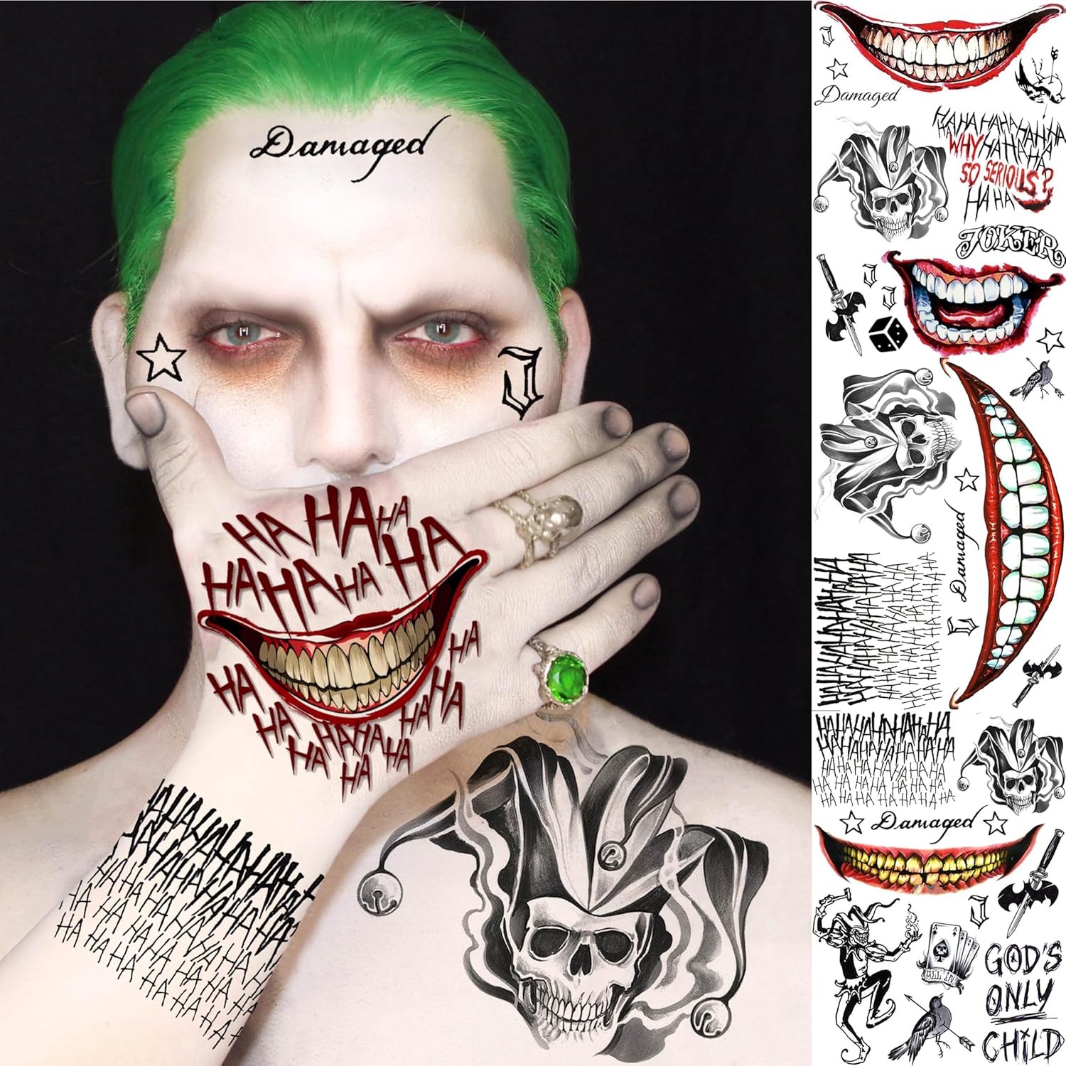 Joker tattoos for men placement ideas.