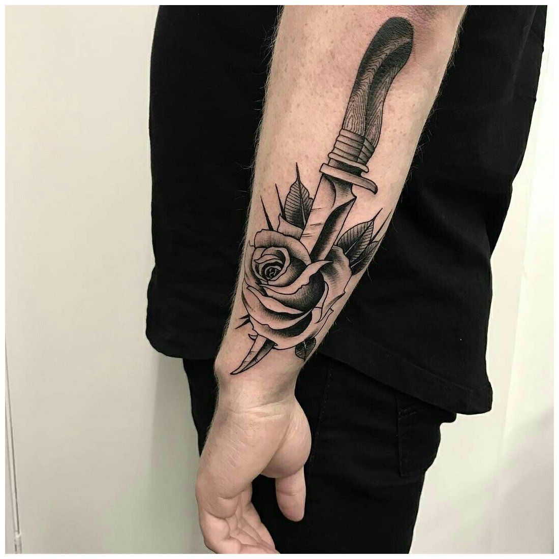 knife tattoos for men sleeve options