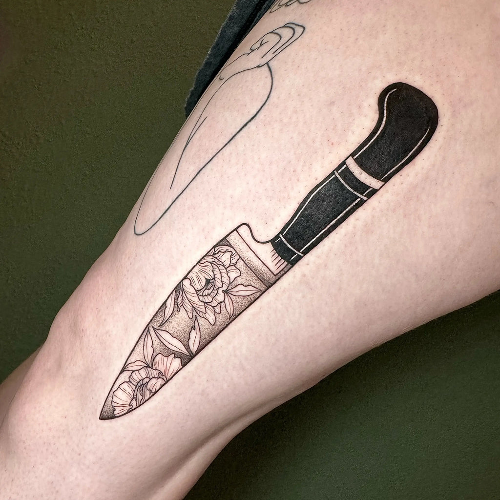 knife tattoos for men 0010