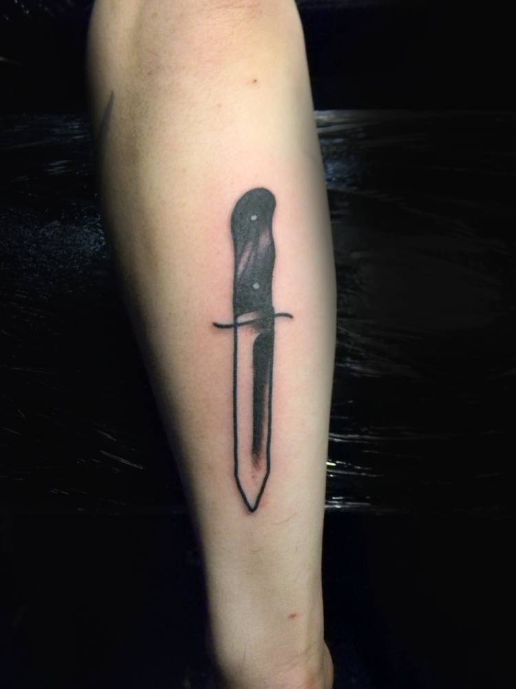 knife tattoos for men 0011