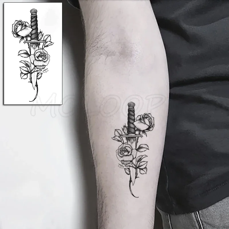 knife tattoos for men 0025