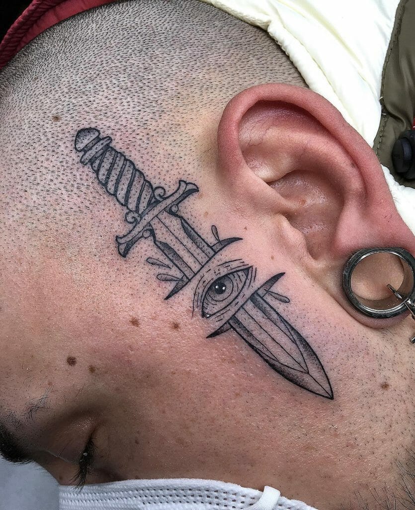 knife tattoos for men 0027