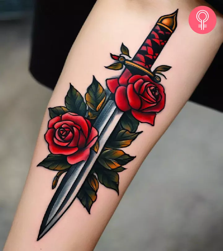 knife tattoos for men 0029