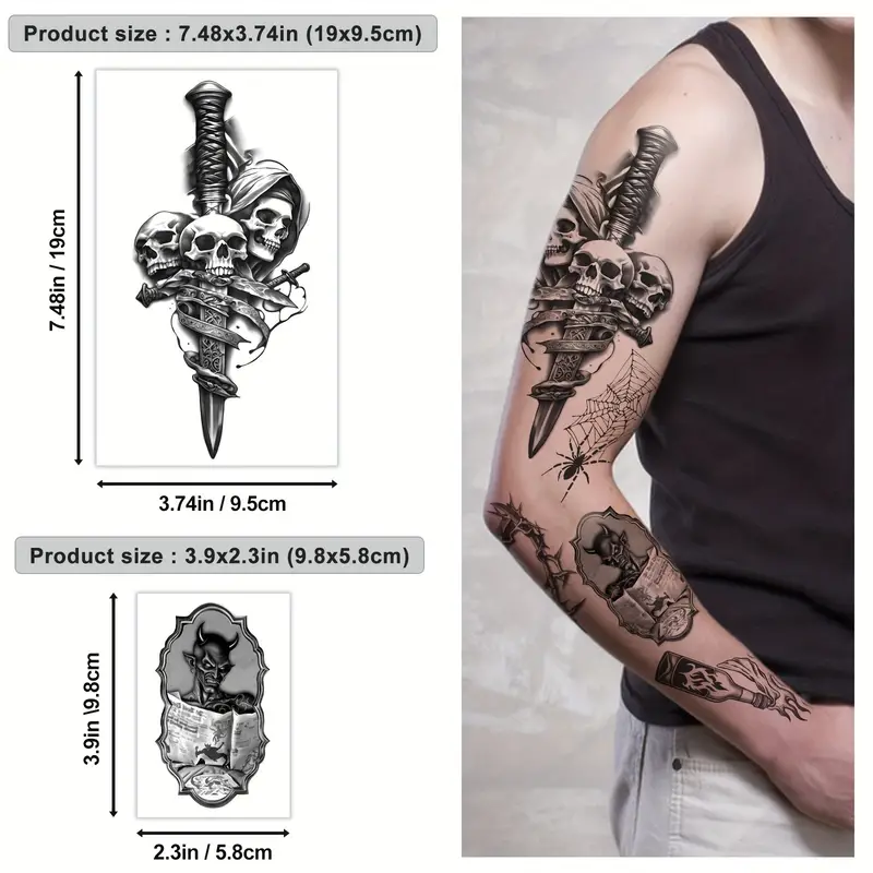 knife tattoos for men 0035