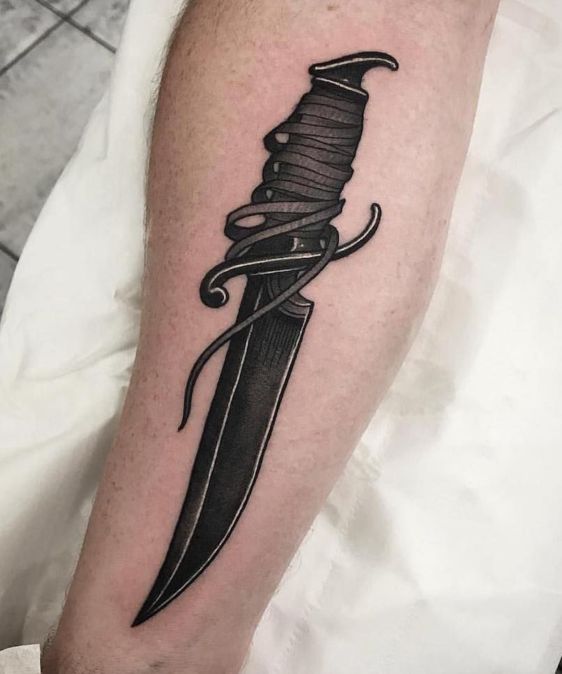 knife tattoos for men 0053