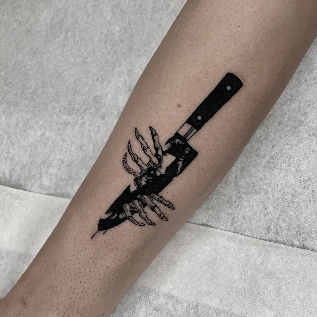 knife tattoos for men 0054