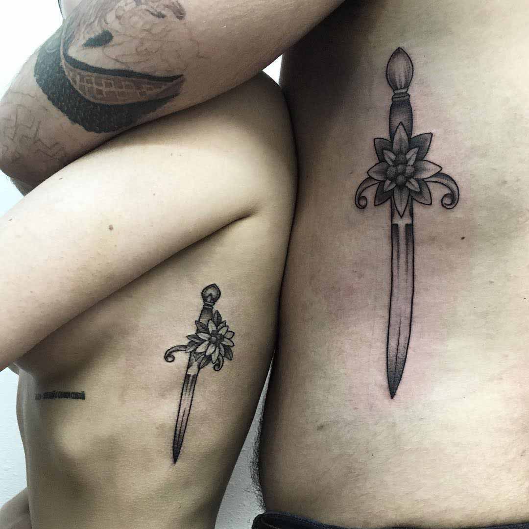 knife tattoos for men 0055