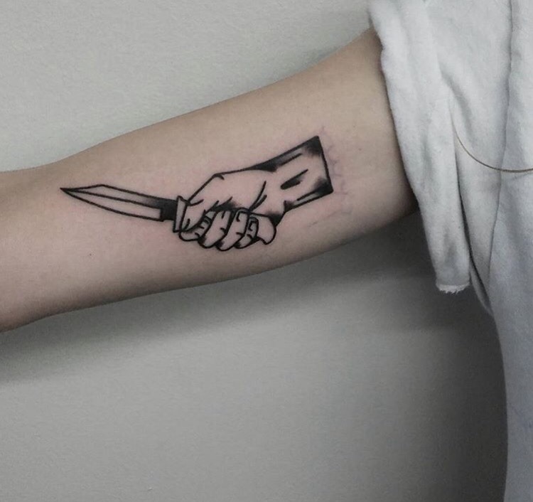 knife tattoos for men 0056