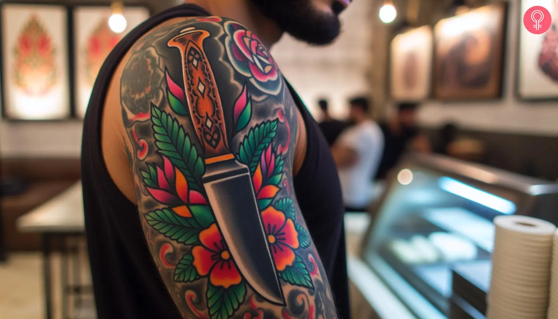 knife tattoos for men 0061