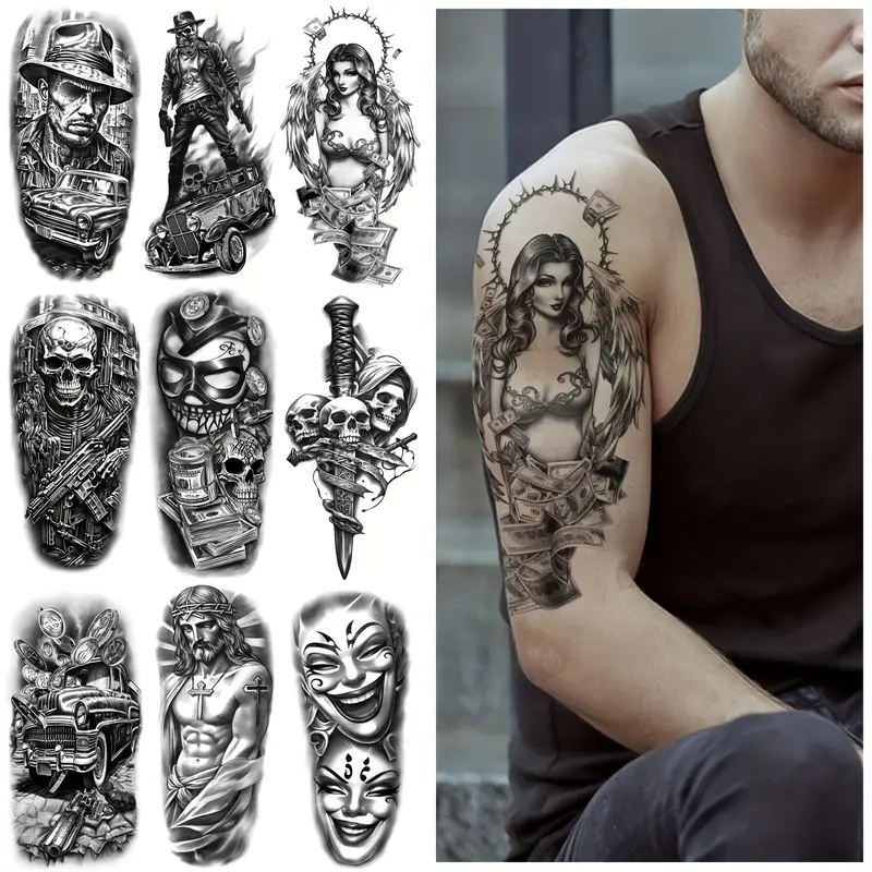 knife tattoos for men 0065