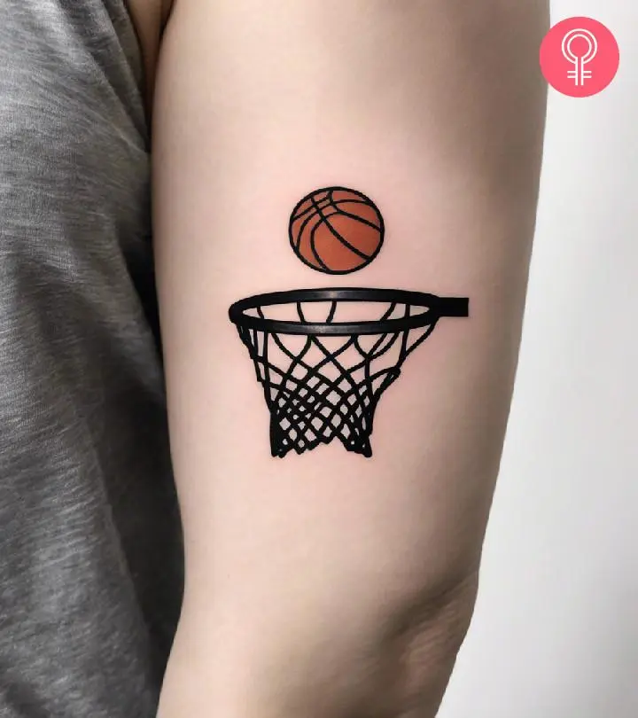 large basketball tattoos for men