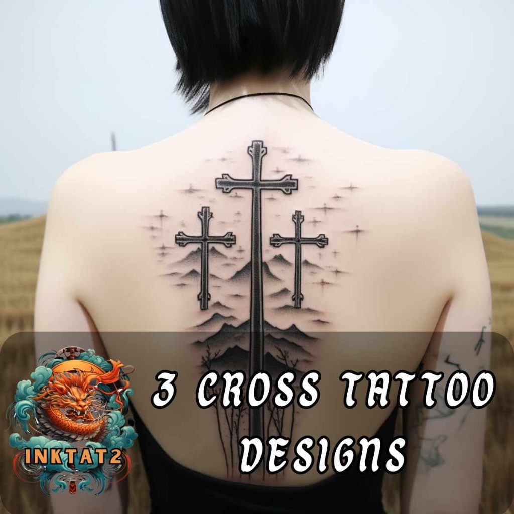 large Cross tattoos for men on back.