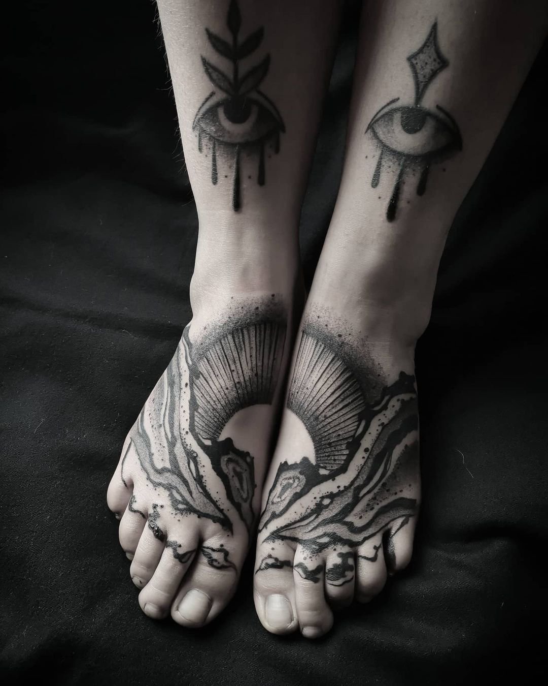 large foot tattoos for men placement