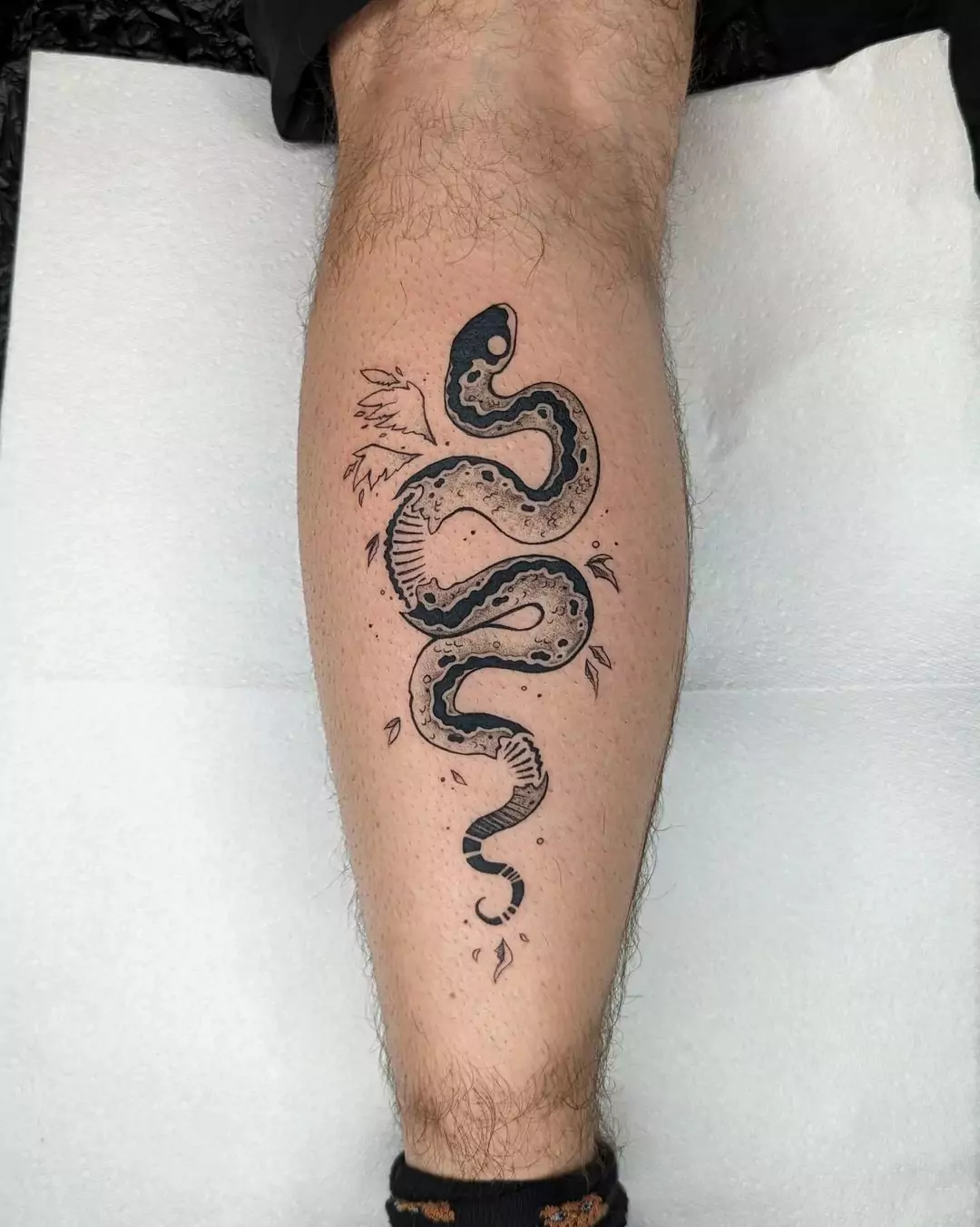 large snake tattoos for men