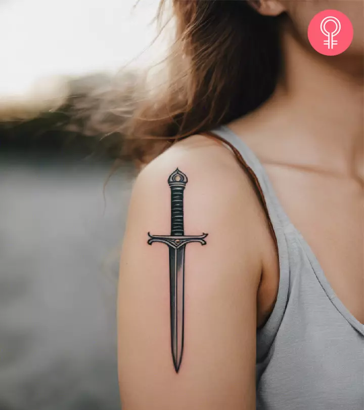 large sword tattoos for men