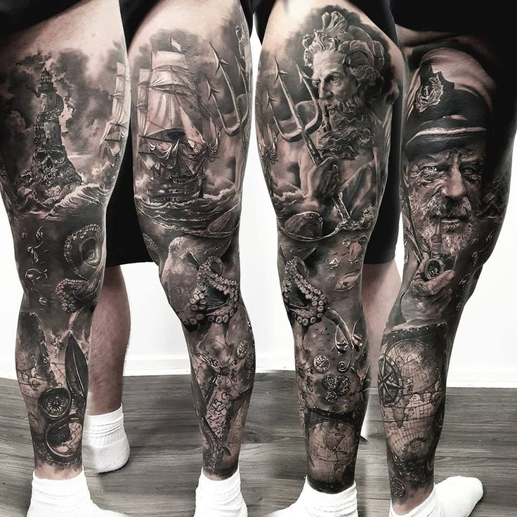 leg sleeve tattoo designs for men