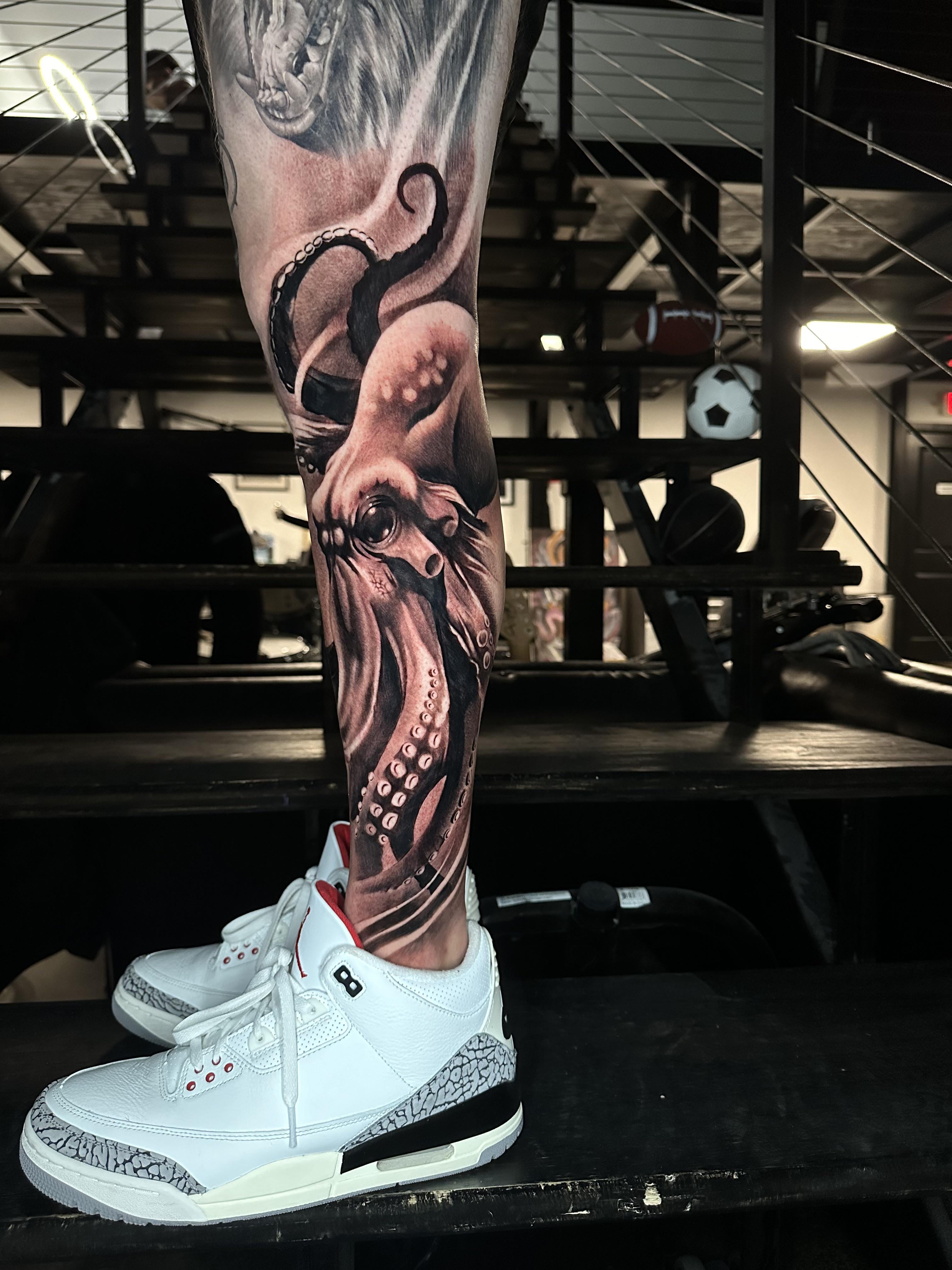 leg sleeve tattoo ideas for men