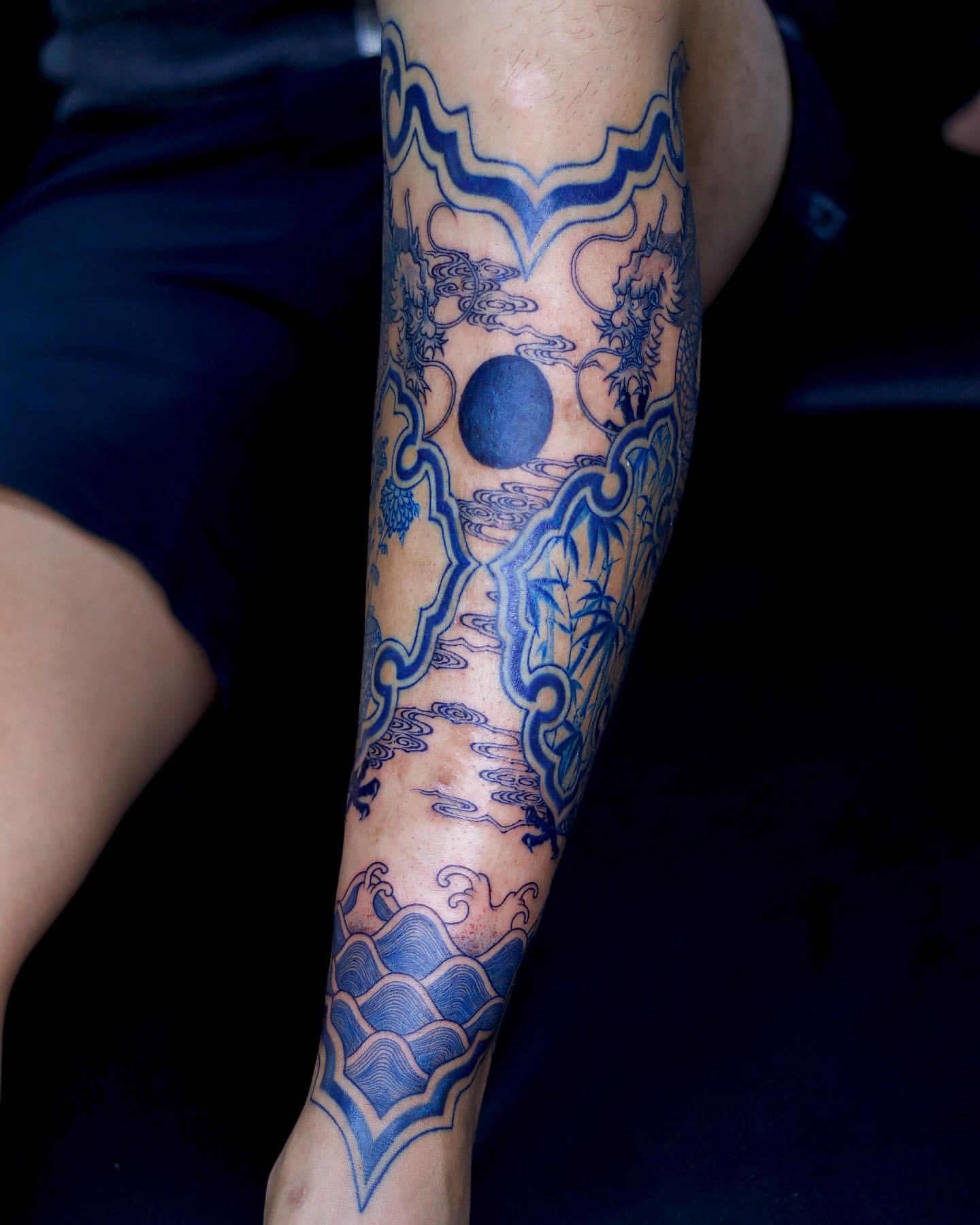 leg sleeve tattoos for men 0013