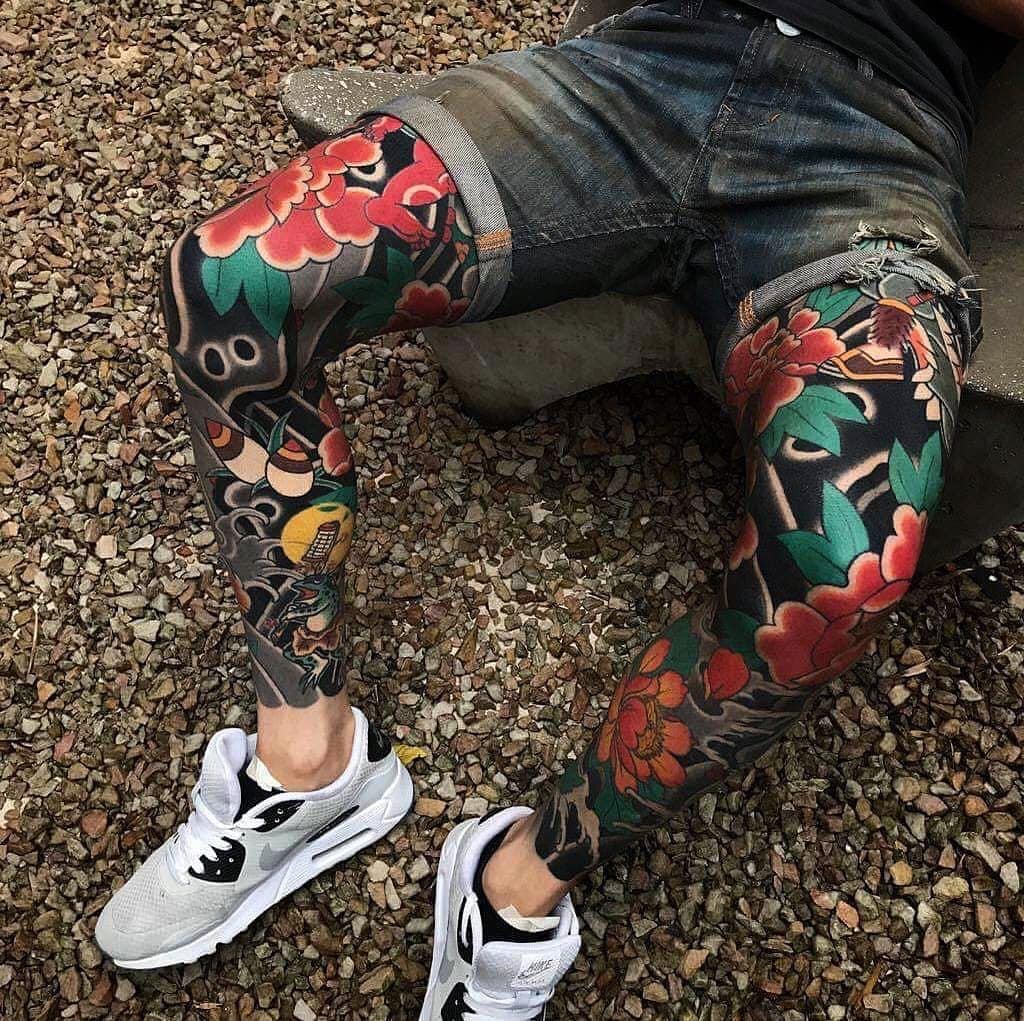 leg sleeve tattoos for men 0030