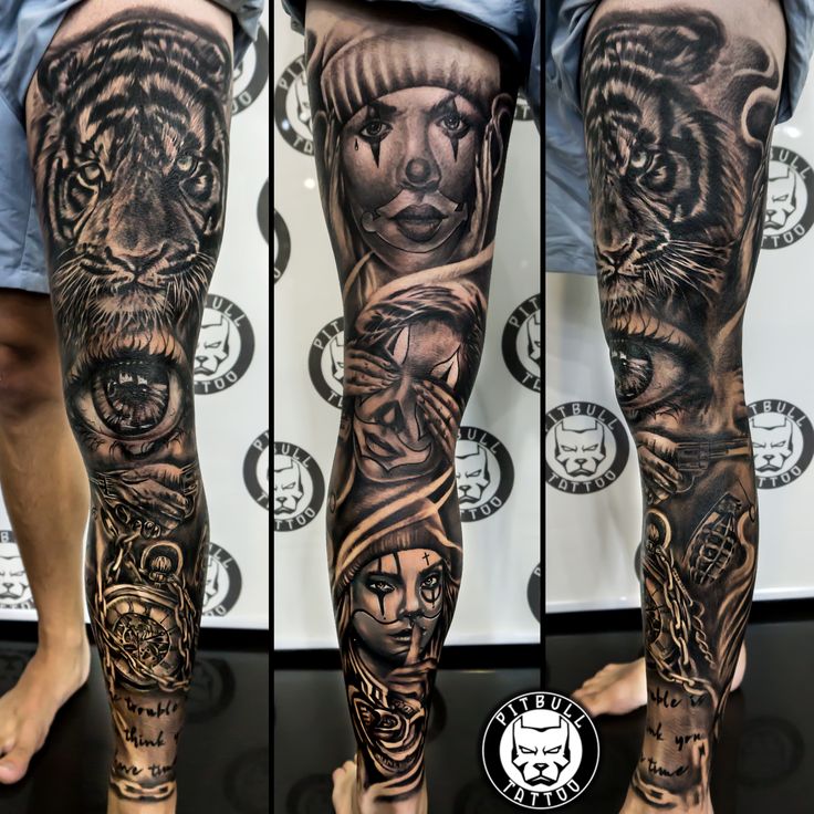 leg sleeve tattoos for men 0058