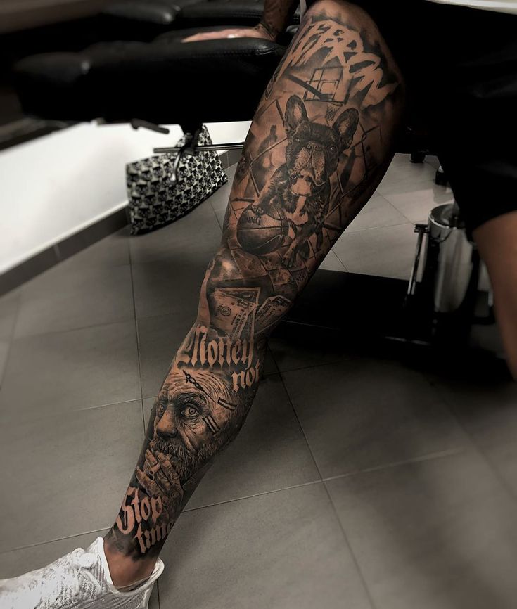 leg sleeve tattoos for men 0062