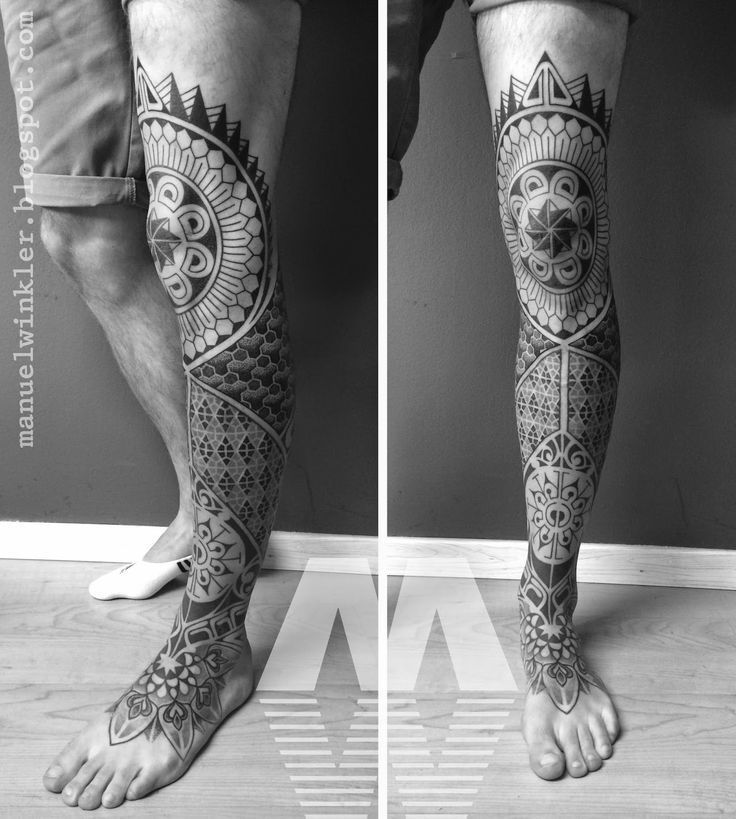 leg sleeve tattoos for men 0064